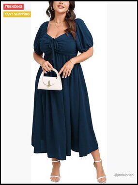 Plus Size Sweetheart Neckline Maxi Dress Formal Wedding Guest Cocktail